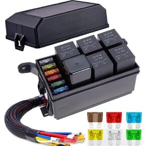 مرحل السيارة Gebildet JD1914 12V 40A مع مقابس السرج، مرحل SPDT 5 دبابيس مع أسلاك تحمل علامات ملونة لشاحنة السيارات وقارب الدراجات النارية (حزمة من 2) in Kuwait