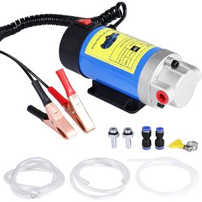 NORJIN Oil Extractor Pump 12V 100W, Engine Oil Transfer Change Pump, Portable Electric Self-Priming Gear Pump Oil Change Pump with Tubes for Car Motorcycle RV ATV and Boat