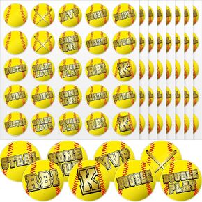 200 Pcs Baseball Softball Helmet Decals Vinyl Sports Softball Stickers Self Adhesive Helmet Stickers Helmet Decals Baseball Accessories for Softball, Baseball, Batting