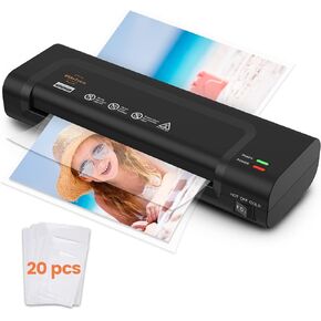 Laminator Machine,VidaTeco 9-inch Thermal Cold Laminator with Laminating Sheets 20 pcs,Laminating Machine with 2-Min Faster Preheat,Personal Lamination with Patented Roller for Teacher(Black)