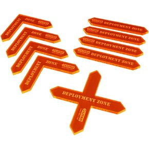 LITKO Deployment Zone Template | Compatible with Warhammer 10th Edition | WH40Kv10 | 10 Pack (Yellow & Black)