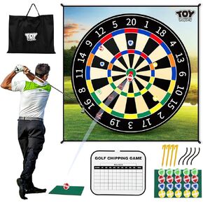 TOY Life Chipping Golf Game Mat Indoor Outdoor Games for Adults and Family Kids Outdoor Play Equipment Stick Chip Game Indoor Golf Set Backyard Games Outdoor Toys for Kids