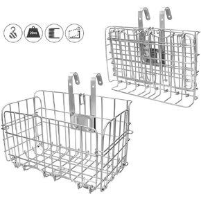 HOMEE Folding Rear Bike Basket Wire Mesh Fold-Up Detchable Front Bag Rear Hanging Bike Basket Bicycle Bag Cargo Rack for Mountain Bike Accessories Bike Frame Basket 1 Pack in Kuwait