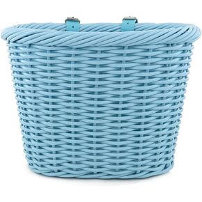 ZUKKA Bike Basket Woven Bike Basket for Adult Bikes Front/Kids Bike Handlebar with Adjustable Leather Straps Waterproof Storage Bicycle Basket, Multi-Colors in Kuwait