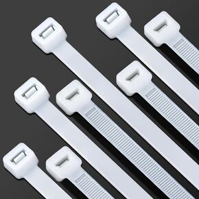 Zip Ties Heavy Duty 250lbs Large Cable Tie 24 Inch Long White Wire Ties 50pcs Wide Nylon Tie Wraps for Indoor and Outdoor