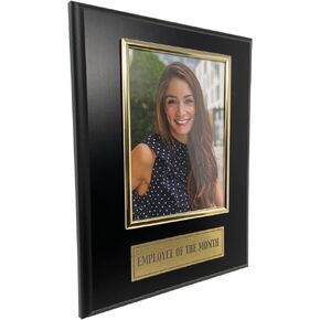Employee of The Month Award Plaque. Custom 9"x12" Picture Plaque Holds a 5"x7" Photo. Employee Appreciation Award. Black Matte Finish