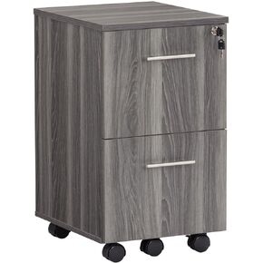 Safco Mayline MNFFLGS Medina Freestanding Mobile File Pedestal FF, Gray Steel Laminate