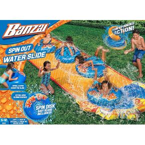 Spin Out Slide W/Spin Disk Bodyboard(2 Handles) - 14'L X5 8" W