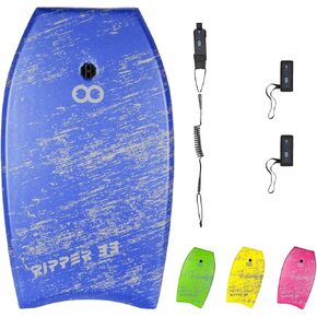 WOOWAVE Bodyboard 33 بوصة/36 بوصة/41 بوصة لوح جسم خفيف الوزن للغاية مع مقود معصم ملفوف، وحبال زعانف السباحة، وجزء سفلي من EPS، مثالي لركوب الأمواج للأطفال والمراهقين والبالغين in Kuwait