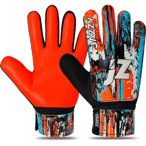 Soccer Goalkeeper Gloves for Kids Boys Children Youth, Funky Football Goalie Gloves Anti Slip 4mm Latex Palm with Strong Grip & Double Wrist Protection