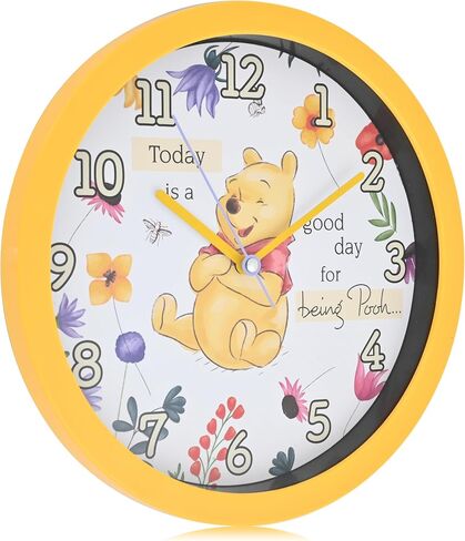 Accutime Winnie The Pooh Kids Wall Clock - 12-inch Analog Clock for Kids, Battery Operated Colorful Clock - Cordless Kids Clock, Modern Classroom & School Clock - Fun & Magical Time Telling for Kids in Saudi Arabia