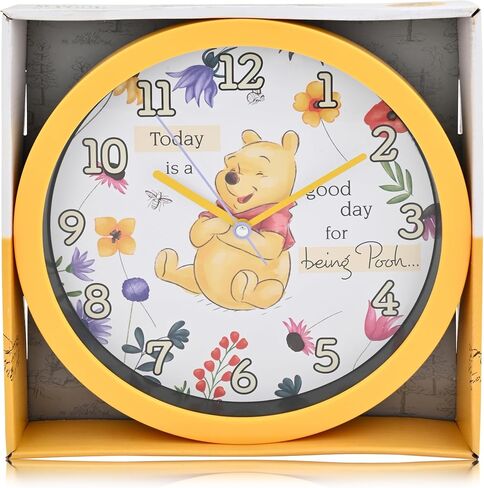 Accutime Winnie The Pooh Kids Wall Clock - 12-inch Analog Clock for Kids, Battery Operated Colorful Clock - Cordless Kids Clock, Modern Classroom & School Clock - Fun & Magical Time Telling for Kids in Saudi Arabia