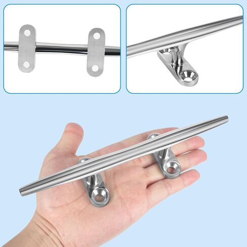 Boat Cleat 6 Inch 316 Stainless Steel, Dock Cleat 8 Inch Heavy Duty Open Base Include Screws, Boat Dock Cleats 10 Inch with Backing Plate for Boats, Kayak, Marine, Deck and Decor(2,4,6 Pack) in Saudi Arabia