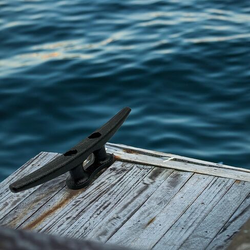 ZUJARA 4 بوصة مرابط القارب الأسود، 10 عبوات من الحديد الزهر المطلي بالكهرباء باللون الأسود للتطبيقات البحرية أو الزخرفية in Kuwait