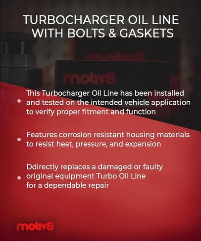 مجموعة خط تغذية زيت الشاحن التوربيني مع مسامير وحشيات | LBZ LLY LMM Duramax 6.6L V8 متوافق مع شيفروليه سيلفرادو؛ جي ام سي سييرا سافانا 2006-2010 | يستبدل: 97374369، 904-137 in Kuwait