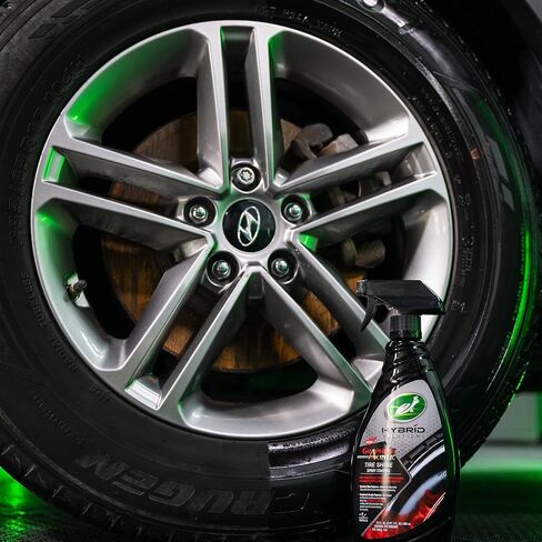 Turtle Wax 54202 Hybrid Solutions Graphene Acrylic Tire Shine Spray Coating, No Sling Tire Dressing, Long Lasting Deep Black Shine, UV Protection and Dirt Repellant, 23 oz (Pack of 2) in Saudi Arabia