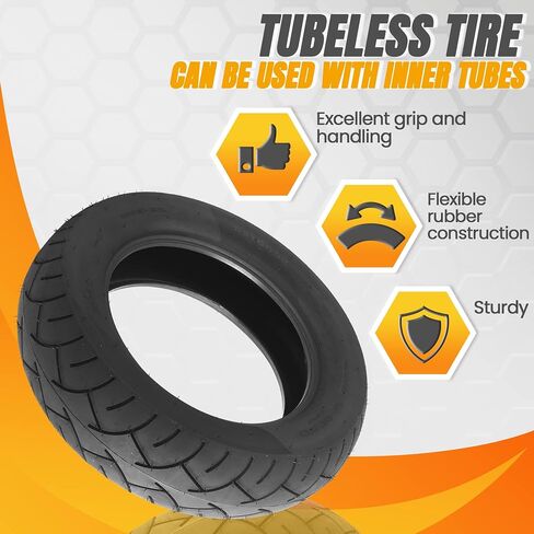 Front Motorcycle Tire 100/90-19 57h Black Wall - Replacement Motorcycle Tubeless Front Tire - Bias Ply for Higher Load Capacity - Street Tire Treads with Efficient Rain Grooves in Saudi Arabia