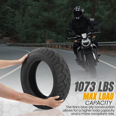 Front Motorcycle Tire 100/90-19 57h Black Wall - Replacement Motorcycle Tubeless Front Tire - Bias Ply for Higher Load Capacity - Street Tire Treads with Efficient Rain Grooves in Saudi Arabia