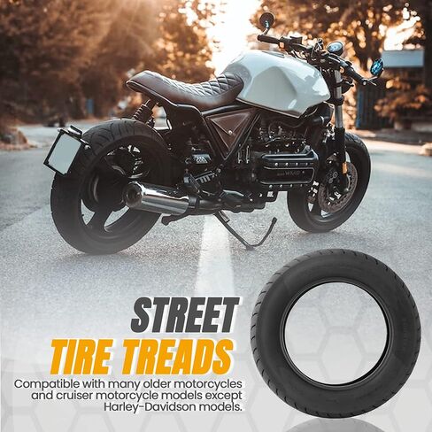 Front Motorcycle Tire 100/90-19 57h Black Wall - Replacement Motorcycle Tubeless Front Tire - Bias Ply for Higher Load Capacity - Street Tire Treads with Efficient Rain Grooves in Saudi Arabia