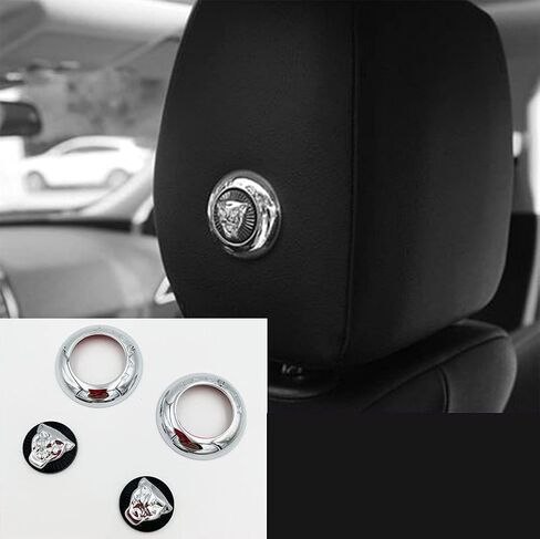 مفتاح مقعد السيارة الأمامي - غطاء زر قابل للتعديل ملصق إطار زخرفي تعديل داخلي لسيارة جاكوار FL F-PACE XE XJ (قطعتان) (أحمر) in Kuwait