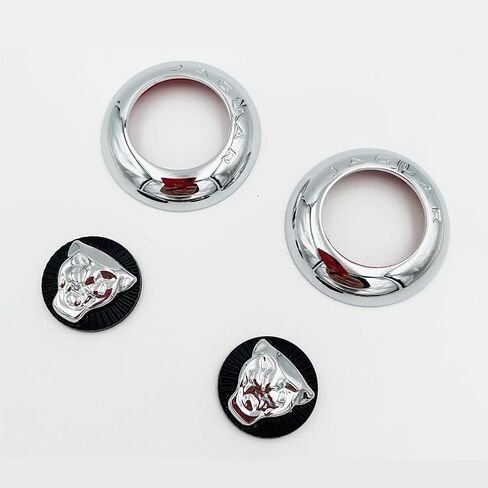 مفتاح مقعد السيارة الأمامي - غطاء زر قابل للتعديل ملصق إطار زخرفي تعديل داخلي لسيارة جاكوار FL F-PACE XE XJ (قطعتان) (أحمر) in Kuwait