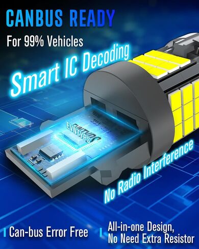 لمبة evntyps 3157 LED للأضواء العكسية الاحتياطية، 6000K أبيض 3156 3057 4114 4157 لمبة LED مدمجة في المقاوم ومروحة توربو بديلة لذيل الفرامل DRL أضواء وقوف السيارات Canbus مجانًا (قطعتان) in Kuwait