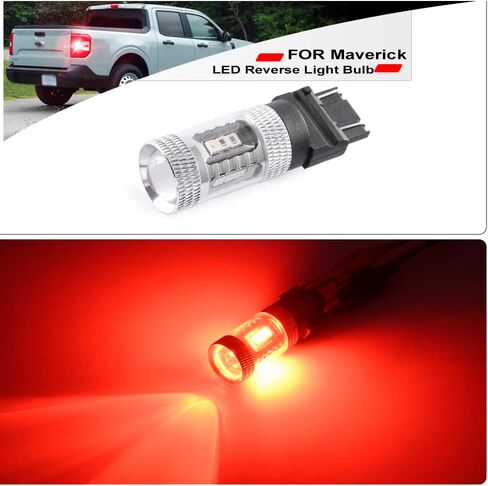 NSLUMO WT21W/7W WT21/7W LED لمبات ضوء الفرامل الخلفية الذيل لعام 2021+ Maverick For'd Bronco F150 أحمر نقي فائق السطوع خلفي الذيل بدوره أضواء الإشارة استبدال المصابيح in Saudi Arabia