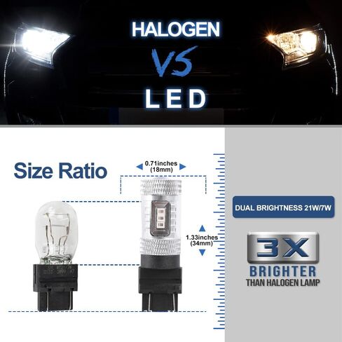 NSLUMO WT21W/7W WT21/7W LED لمبات ضوء الفرامل الخلفية الذيل لعام 2021+ Maverick For'd Bronco F150 أحمر نقي فائق السطوع خلفي الذيل بدوره أضواء الإشارة استبدال المصابيح in Saudi Arabia