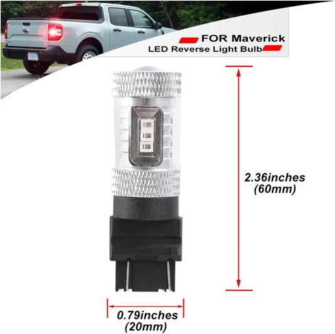 NSLUMO WT21W/7W WT21/7W LED لمبات ضوء الفرامل الخلفية الذيل لعام 2021+ Maverick For'd Bronco F150 أحمر نقي فائق السطوع خلفي الذيل بدوره أضواء الإشارة استبدال المصابيح in Saudi Arabia