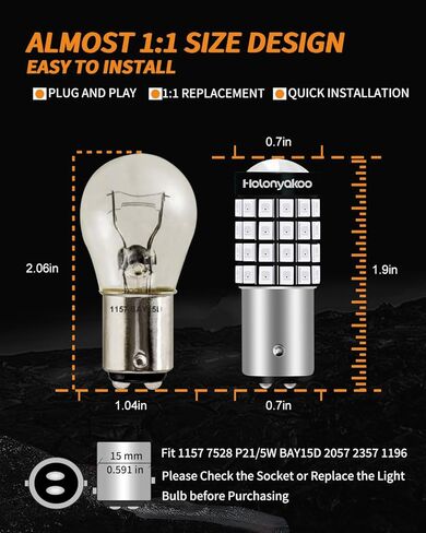 أحدث 1157 1157na 2057 2357a BAY15D 7528 P21/5W LED لمبة بيضاء 500% فائقة السطوع، مثالية للفرامل والذيل والوامض ومواقف السيارات والضوء العكسي الاحتياطي، DRL، 6000k، DC10-30V (مجموعة من 2) in Kuwait