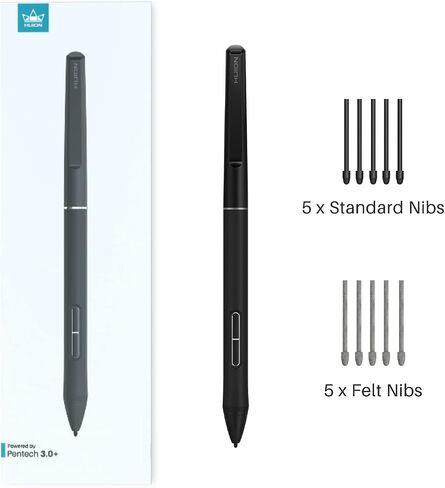 HUION Slim Pen PW550S 9.5mm Diameter for Huion Inspiroy 2/Giano/Keydial/Dial 2, K12/K13/K16(2021)/K22/K24 Series, Kamvas Pro 13 (2.5K)/ Pro 16 (2.5K), Kamvas Pro 16 (4K) Series, Kamvas Pro 24 (4K) in Saudi Arabia