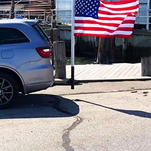 Trailer Hitch Flag Pole Holder for Poles Up to 2" Dia. Receiver Bracket Rv Flag Mount for Truck with 2 Anti-Wobble Screws Compatible with 2" Hitch Receivers in Kuwait