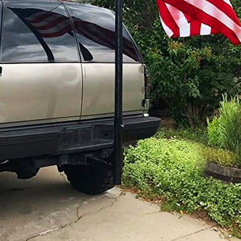 Trailer Hitch Flag Pole Holder for Poles Up to 2" Dia. Receiver Bracket Rv Flag Mount for Truck with 2 Anti-Wobble Screws Compatible with 2" Hitch Receivers in Kuwait