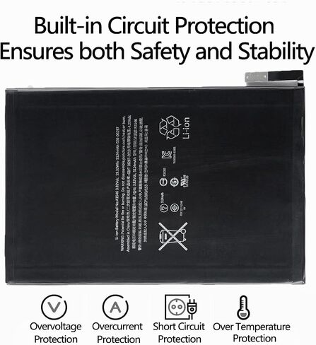 A1546 Battery Compatible with iPad Mini 4 A1538 A1550 with Installation Tools 3.82V 5124mAh 19.32Whr in Saudi Arabia