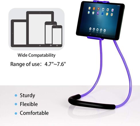 Cell Phone Neck Holder, Tablet Holder Stand Universal Phone Stand, Lazy Bracket, DIY Free Rotating Gooseneck Mounts (Pink) in Saudi Arabia