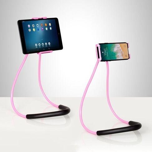 Cell Phone Neck Holder, Tablet Holder Stand Universal Phone Stand, Lazy Bracket, DIY Free Rotating Gooseneck Mounts (Pink) in Saudi Arabia