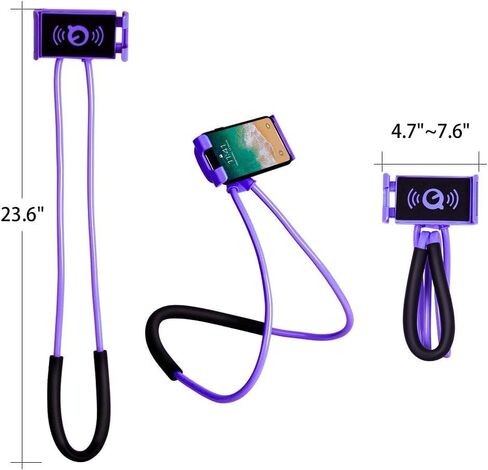 Cell Phone Neck Holder, Tablet Holder Stand Universal Phone Stand, Lazy Bracket, DIY Free Rotating Gooseneck Mounts (Pink) in Saudi Arabia
