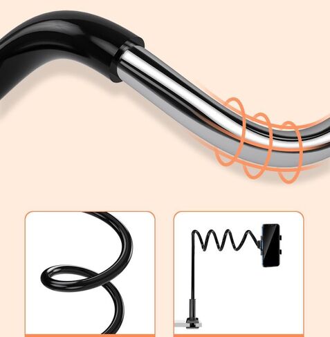Gooseneck Phone Holder for Bed or Desk: Gooseneck Cell Phone Stand with 31.5 Inches Flexible Long Arm & Clamp |Bed Ajustable Headboard Phone Mount with Clip Fit for iPhone or Mobile Phone in Kuwait