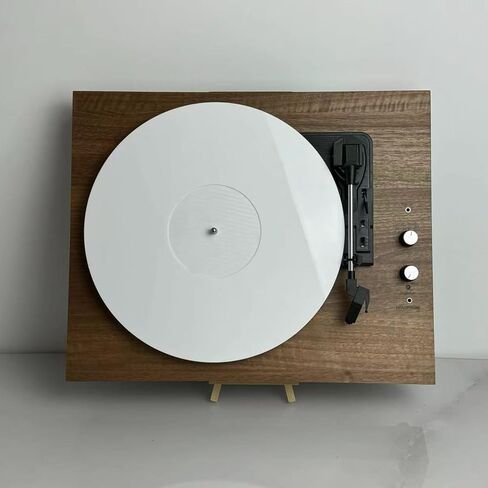 حصيرة القرص الدوار من الأكريليك الأبيض، حصيرة القرص الدوار المضادة للكهرباء الساكنة لتسجيل الفينيل LP، حصيرة الانزلاق الدوارة الممتازة لتقليل الضوضاء وتحسين جودة الصوت in Kuwait