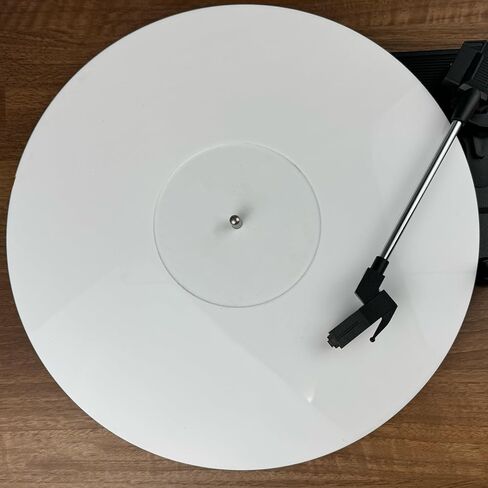 حصيرة القرص الدوار من الأكريليك الأبيض، حصيرة القرص الدوار المضادة للكهرباء الساكنة لتسجيل الفينيل LP، حصيرة الانزلاق الدوارة الممتازة لتقليل الضوضاء وتحسين جودة الصوت in Kuwait