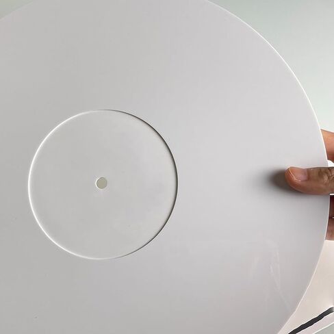 حصيرة القرص الدوار من الأكريليك الأبيض، حصيرة القرص الدوار المضادة للكهرباء الساكنة لتسجيل الفينيل LP، حصيرة الانزلاق الدوارة الممتازة لتقليل الضوضاء وتحسين جودة الصوت in Kuwait