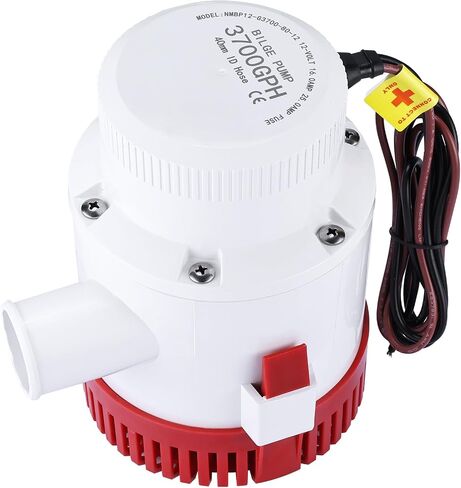 NovelBee 12V Non Automatic Bilge Pumps,Boat Marine Plumbing Electric Submersible Bilge Pump 1-1/2" 40MM ID Hose (3500 GPH) in Saudi Arabia