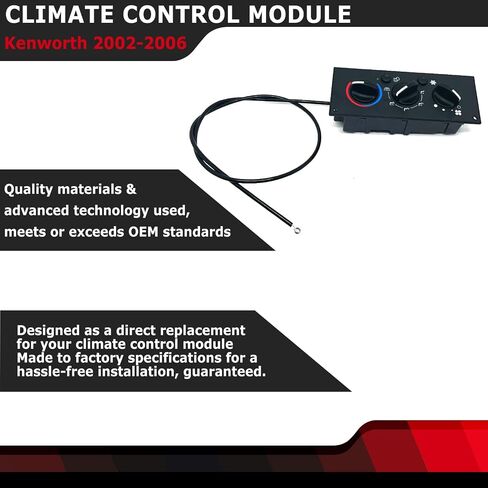 FEXON Heavy Duty Climate Control Module Compatible with Kenworth C500 T300 T600A T800 W900 2002 2003 2004 2005 2006 Replaces 599-5511 in Saudi Arabia