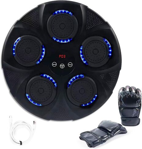Tixmac Music Boxing Machine,Smart Wall Mounted Workout Bluetooth Boxing Machine,One Punch Boxing Game Machine for Adult,Kid. in Saudi Arabia
