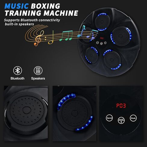 Tixmac Music Boxing Machine,Smart Wall Mounted Workout Bluetooth Boxing Machine,One Punch Boxing Game Machine for Adult,Kid. in Saudi Arabia
