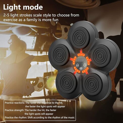 Fourmor Music Boxing Machine- Smart Boxing Equipment with a Three-Layer Shock Absorption Configuration, Enjoy The Pressure Release, Boxing Equipment for Adults and Kids Hand Eye Coordination Training in Saudi Arabia