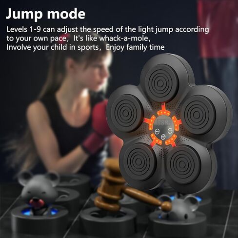 Fourmor Music Boxing Machine- Smart Boxing Equipment with a Three-Layer Shock Absorption Configuration, Enjoy The Pressure Release, Boxing Equipment for Adults and Kids Hand Eye Coordination Training in Saudi Arabia