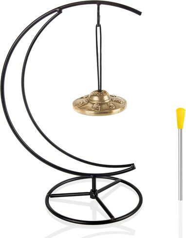 ZenBless 2.56 بوصة OM Mani Tingsha أجراس طاولة الرنين، Tingsha Chime مع مهاجم، صنج Tingsha التبتية للشفاء الروحي والتأمل واليوجا البوذية، والآلات الموسيقية للاسترخاء in Kuwait