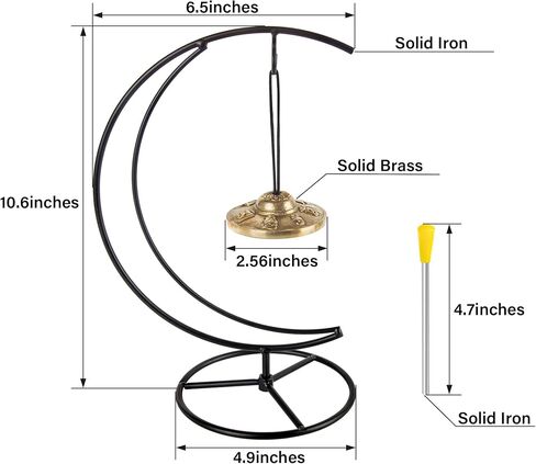 ZenBless 2.56 بوصة OM Mani Tingsha أجراس طاولة الرنين، Tingsha Chime مع مهاجم، صنج Tingsha التبتية للشفاء الروحي والتأمل واليوجا البوذية، والآلات الموسيقية للاسترخاء in Kuwait