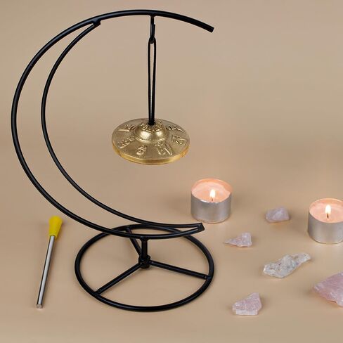 ZenBless 2.56 بوصة OM Mani Tingsha أجراس طاولة الرنين، Tingsha Chime مع مهاجم، صنج Tingsha التبتية للشفاء الروحي والتأمل واليوجا البوذية، والآلات الموسيقية للاسترخاء in Kuwait